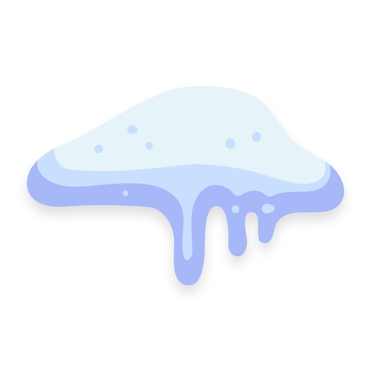 Kostenlose PSD handgezeichnete schneehaufenillustration