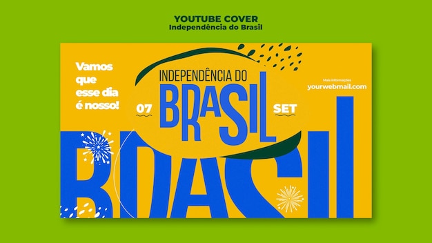 Handgezeichnete youtube-cover-vorlage vom 7. september