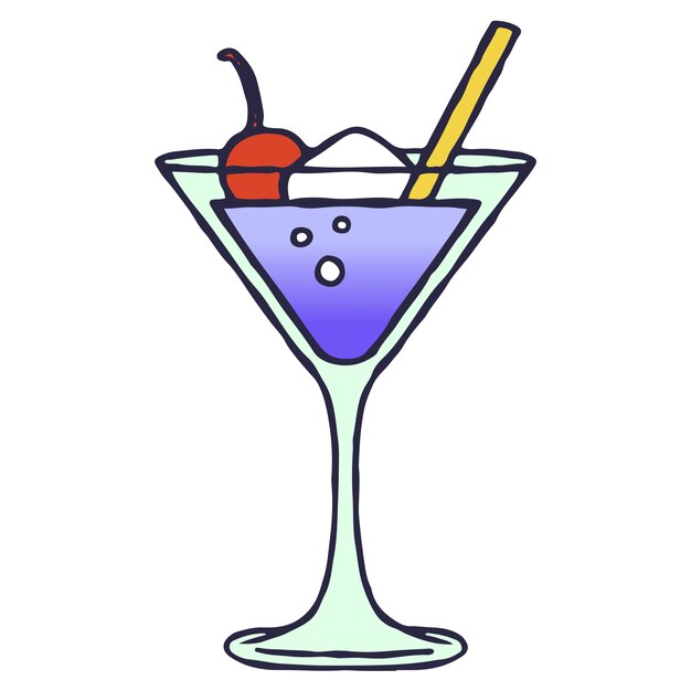 Handgezeichnetes Cocktail-Ikonen-Design