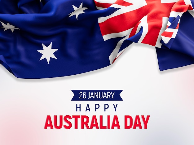 Kostenlose PSD happy australia day 26. januar plakatvorlage