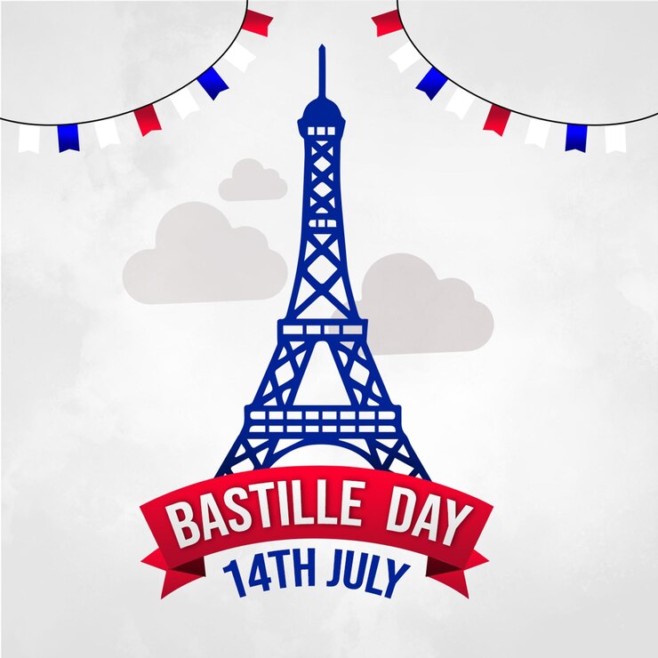 Kostenlose PSD happy bastille day post
