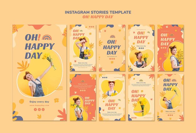 Happy Day Instagram Geschichten Vorlage