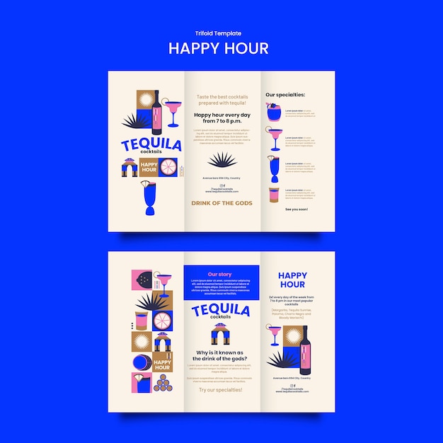 Kostenlose PSD happy-hour-vorlage-design