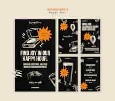 Kostenlose PSD happy-hour-vorlage-design