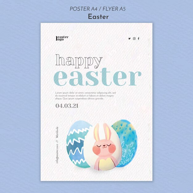 Happy Ostern Flyer Vorlage