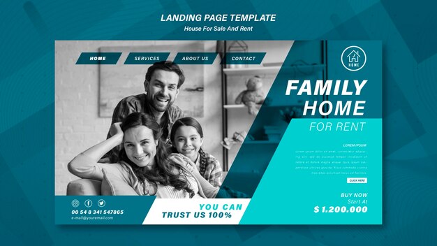 Haus, das Landingpage verkauft