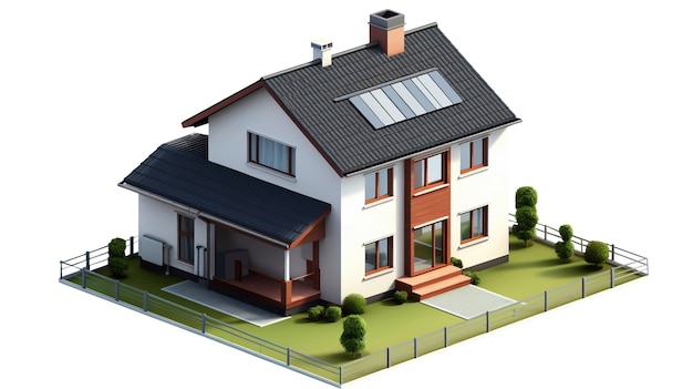 Haus isoliert auf Nahaufnahme