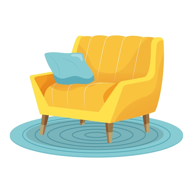 Hausmöbelillustration mit Sessel