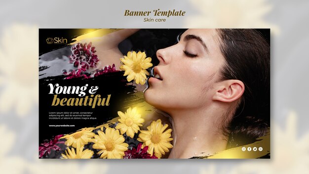 Hautpflege-Banner-Vorlage