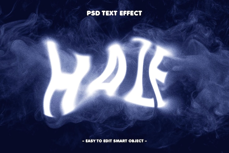 Kostenlose PSD haze-rauch-text-effekt