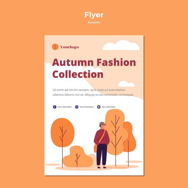Herbst Flyer Vorlage Design