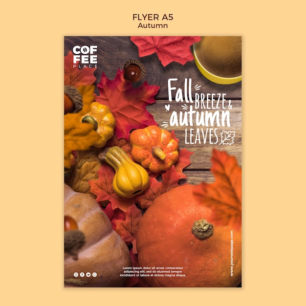 Herbst flyer vorlage