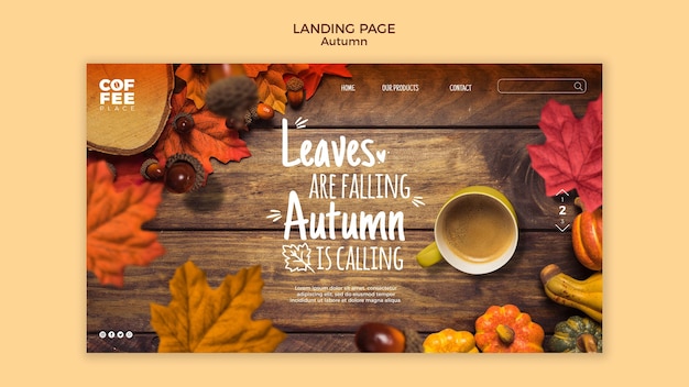 Herbst landing page webtemplate