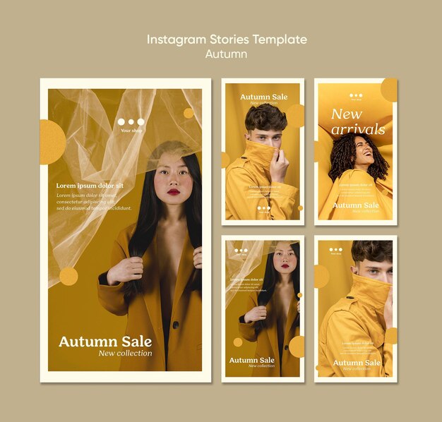 Herbst Verkauf Instagram Geschichten Vorlage