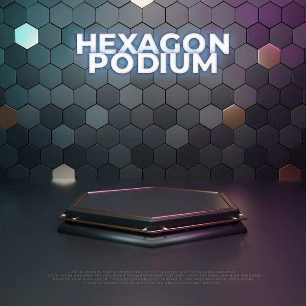 HEXAGON 3D PODIUM PRODUCT DISPLAY