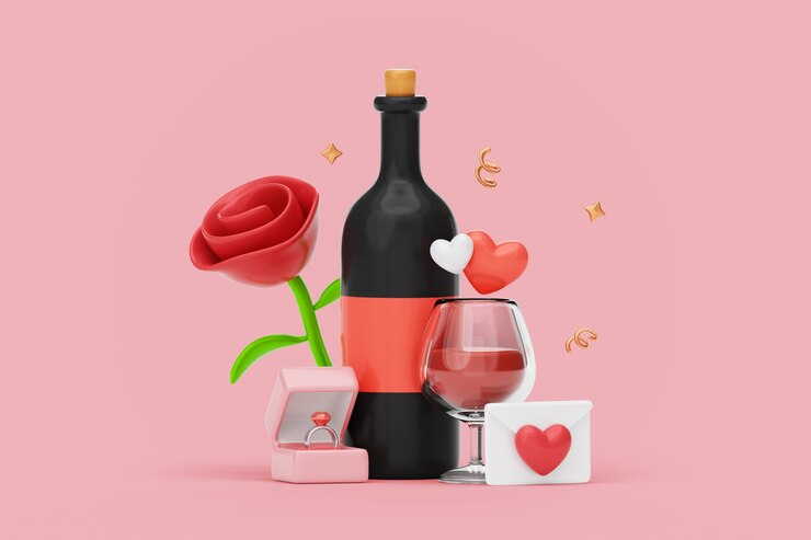 Kostenlose PSD hintergrund der feier des valentinstags