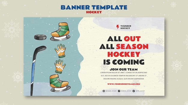 Hockey-Banner-Vorlage spielen