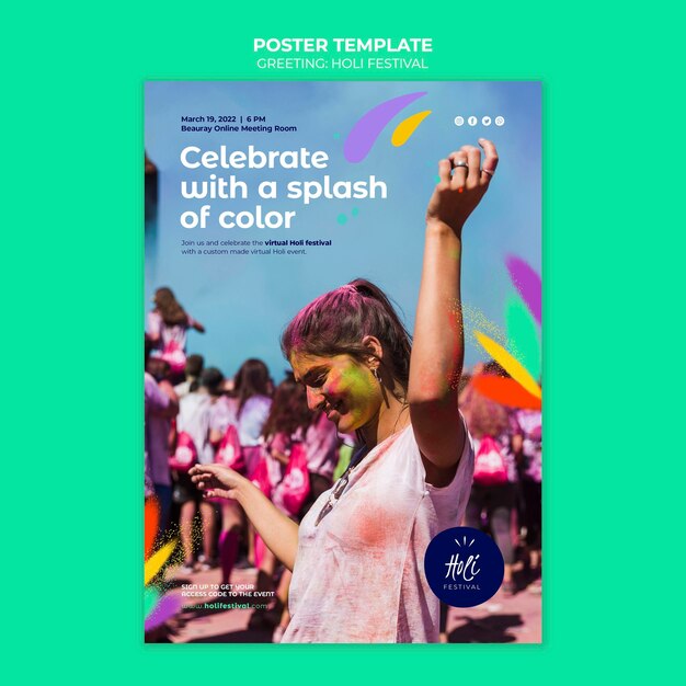 Holi Festival Druckvorlage print