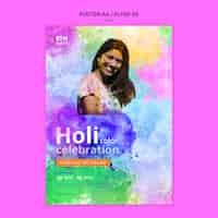 Kostenlose PSD holi-festival-vorlagendesign