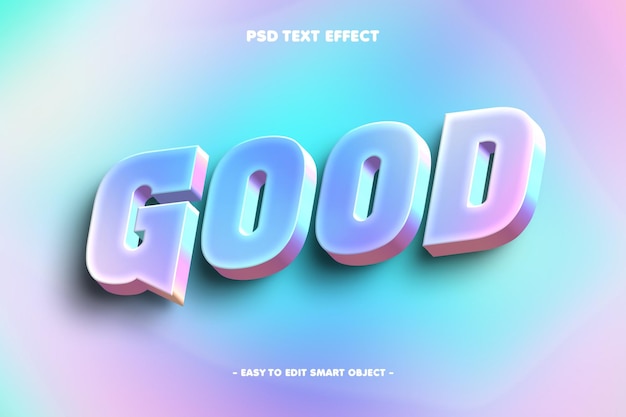 Holographischer Stil Guter bearbeitbarer Texteffekt