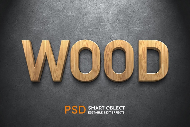 Kostenlose PSD holztext-stileffekt