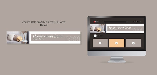 Kostenlose PSD home-design-banner für youtube
