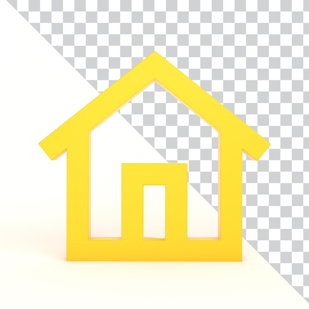 Home-Zeichen-Symbol auf der Vorderseite