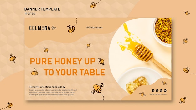 Honey shop ad banner vorlage