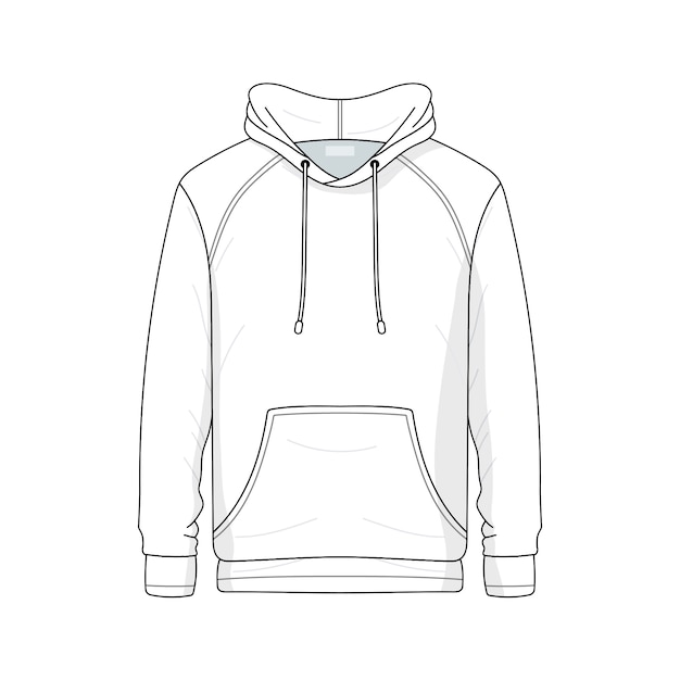 Kostenlose PSD hoodie line art illustration