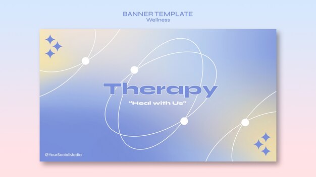 Horizontale Banner-Vorlage für Gradienten-Wellness