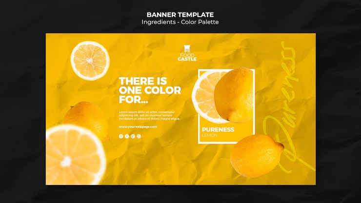 Kostenlose PSD horizontale bannervorlage mit orange