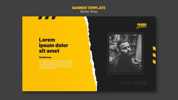 Horizontales Banner für Friseurgeschäft