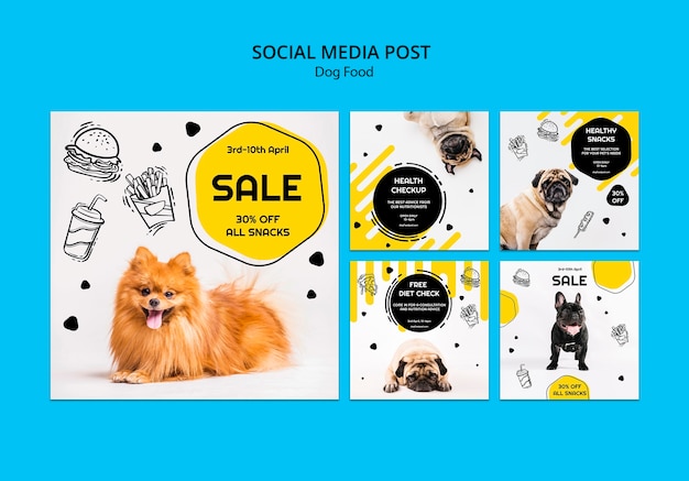 Hundefutter Social Media Beitrag