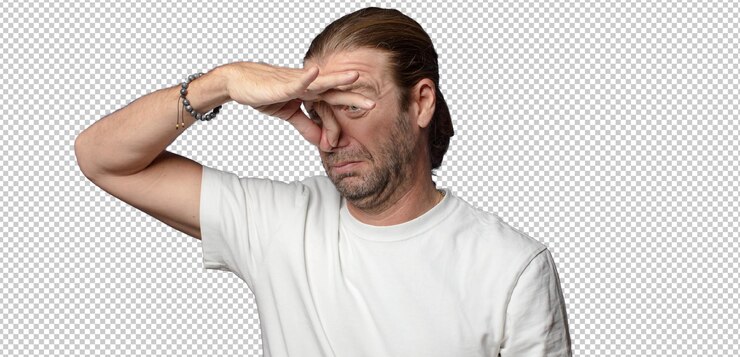 Kostenlose PSD ich fühlte mich schockiert und überrascht, zeigte und blickte ehrfurchtsvoll nach oben mit erstauntem, offenmundigem blick.
