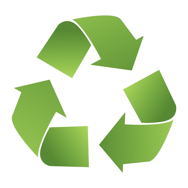 Illustration des nachhaltigen Recycling von Flachkonstruktionen
