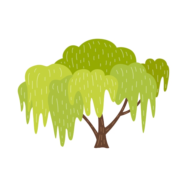 Illustration von Bäumen isoliert