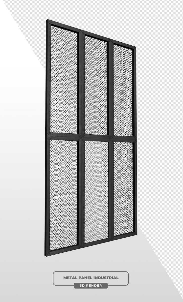 Kostenlose PSD industrielles metallpanel in 3d-rendering