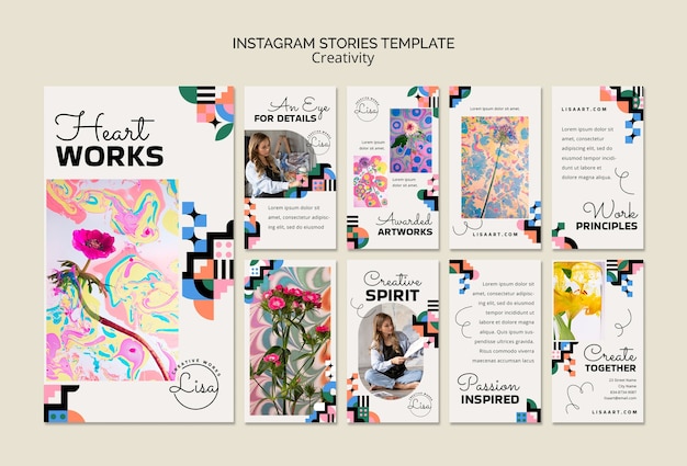 Influencer instagram stories template design