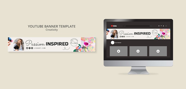 Influencer Youtube Channel Art Template Design