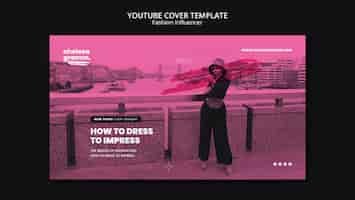 Kostenlose PSD influencer youtube thumbnail template design