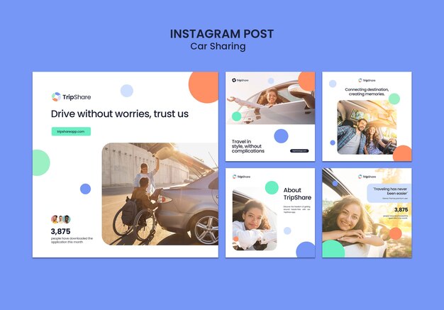 Instagram-Beiträge zum Carsharing-Dienst