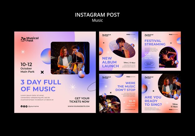 Instagram-Beiträge zum Gradientenmusikfestival