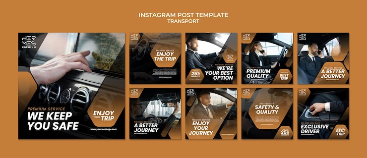Kostenlose PSD instagram-beiträge zum transport von gradienten