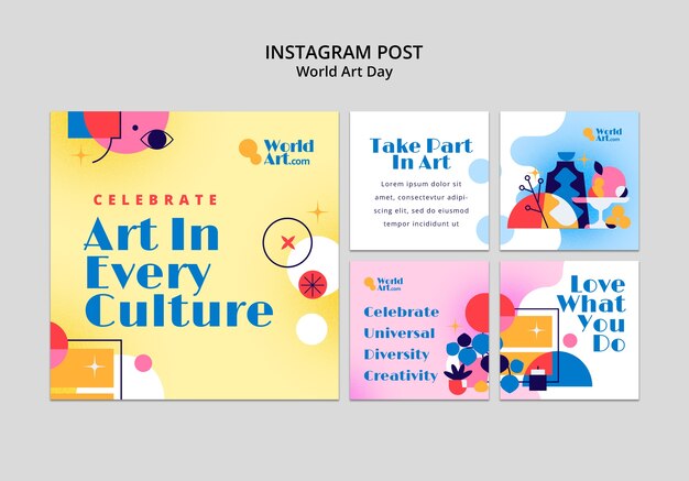 Instagram-Beiträge zur Feier des Weltkunsttages