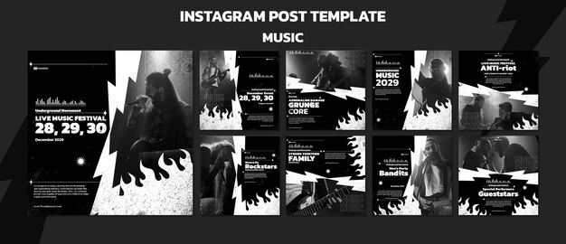 Instagram-Beiträge zur Musikunterhaltung