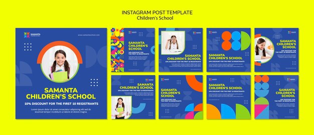 Instagram-Beiträge zur Schulbildung von Kindern
