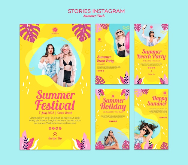 Instagram geschichten sammlung für sommerfest