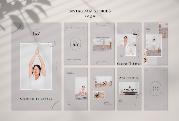 Instagram Geschichten Vorlage mit Yoga