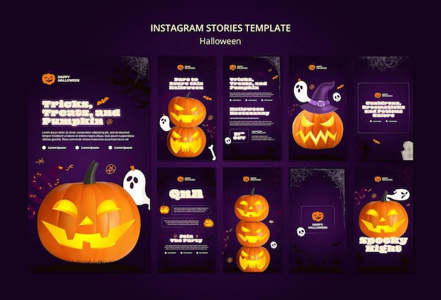 Instagram-geschichten zur halloween-feier