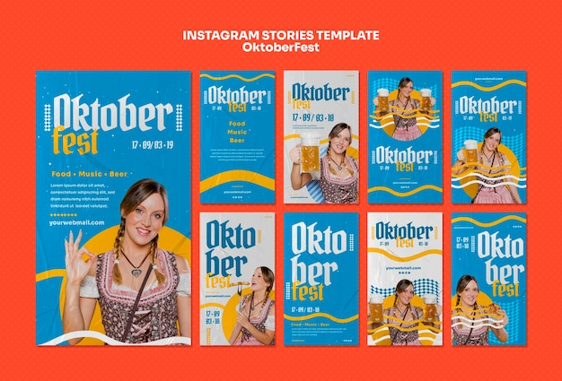 Instagram-geschichten zur oktoberfest-feier